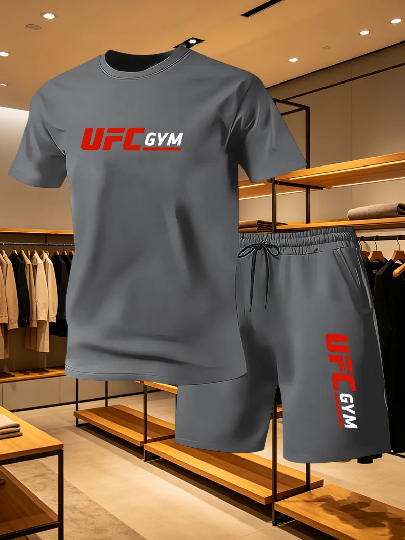 Running Gear For Men - Men's Fashion T-shirt Shorts UFC Casual