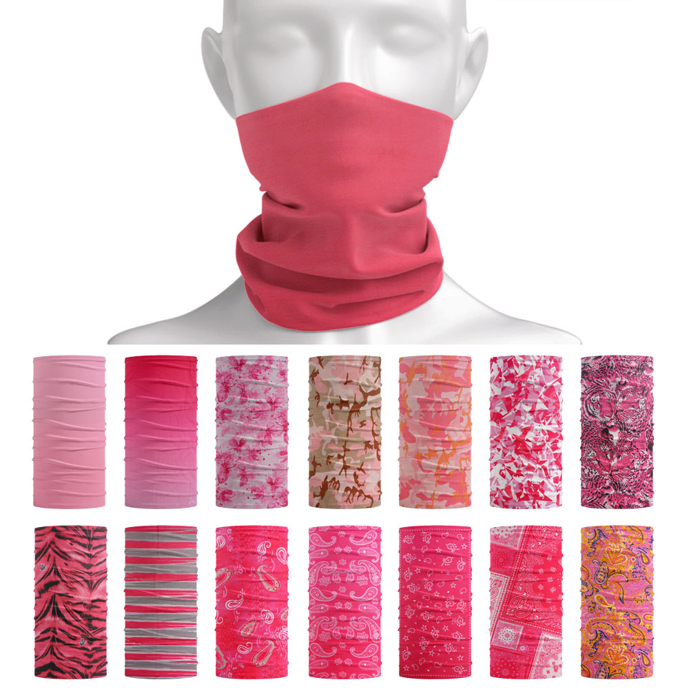 Running Gear Youtube - Pink Seamless Outdoor Bandana Cycling Neck