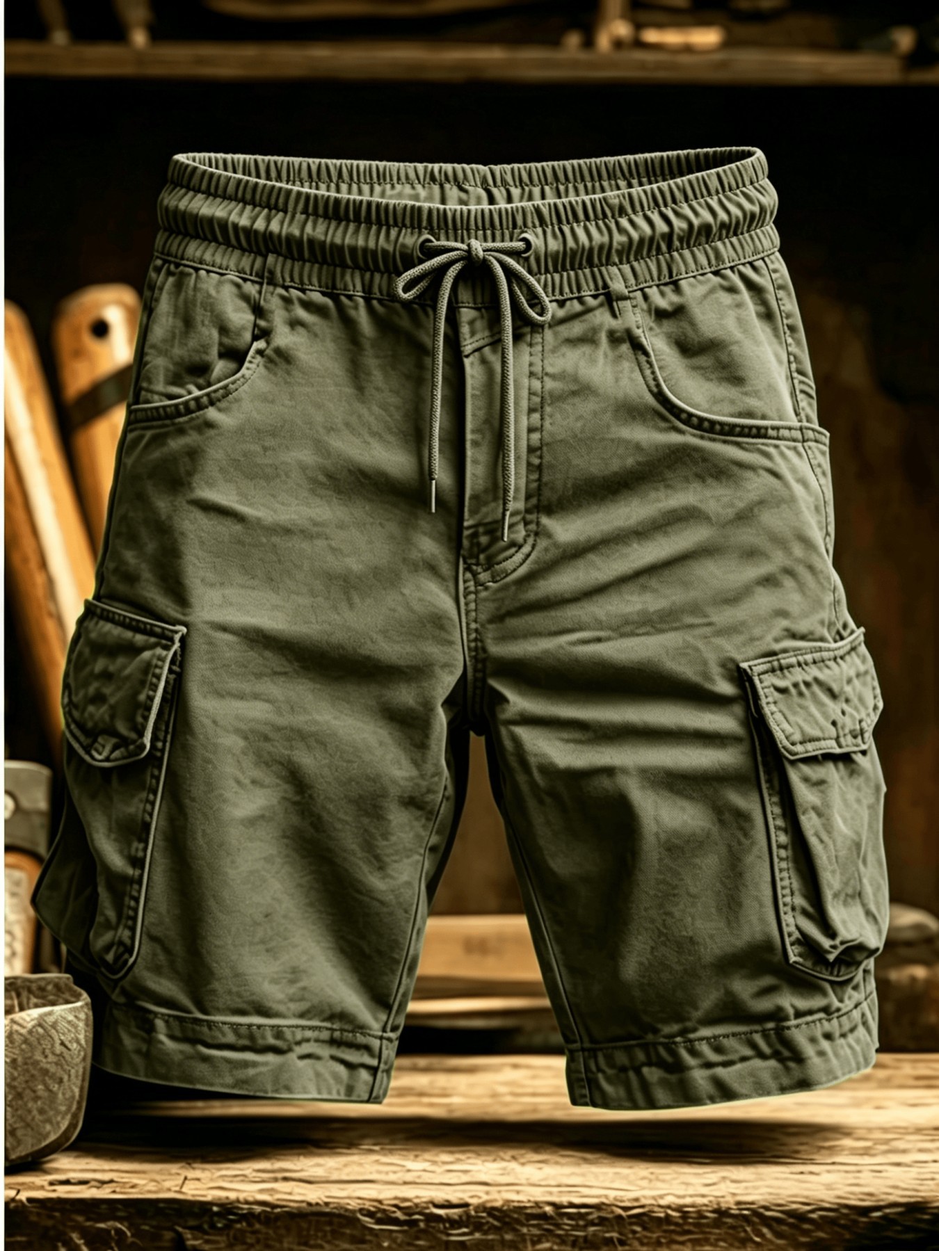 2026 New Cargo Knee Shorts Men - Running Gear For Men ulasan dan harga