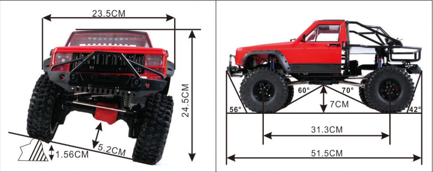 Axing RC Crawler, Cherokee Roc - Running Gear In A Car ulasan dan harga