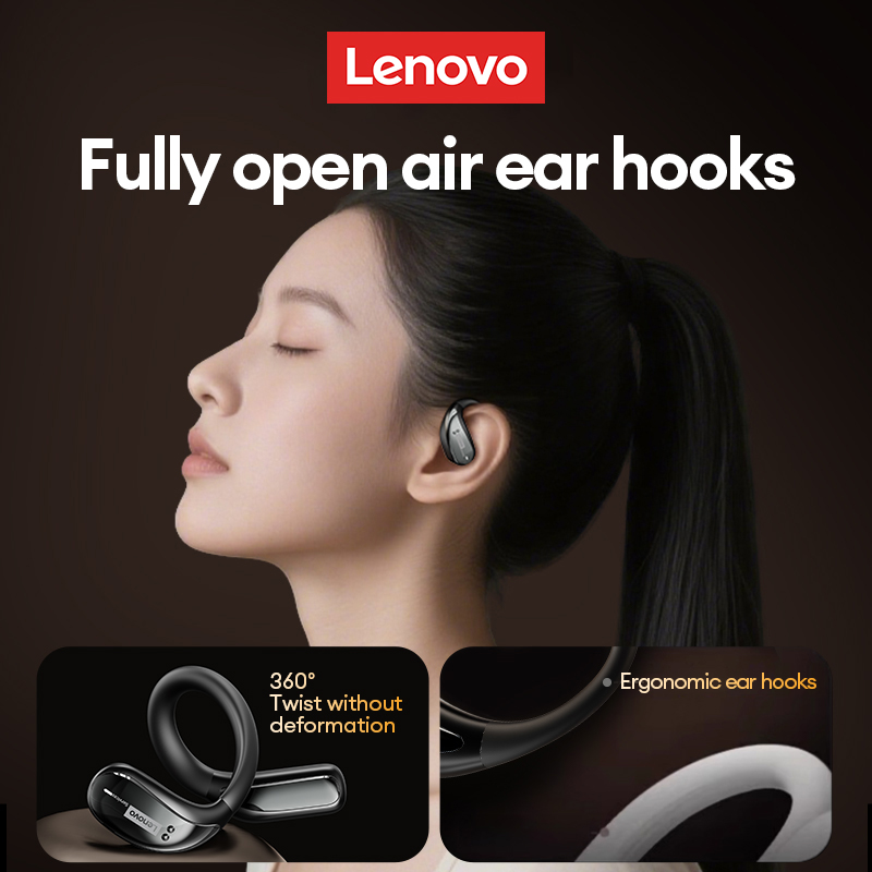 Lenovo LE505 OWS Wireless Earp - Earphone Sport Hook ulasan dan harga