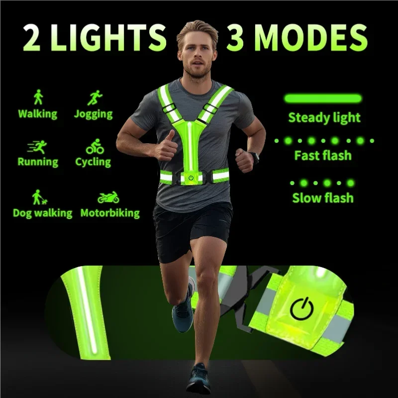 LED Reflective Vest Running Ge - Running Gear Night ulasan dan harga