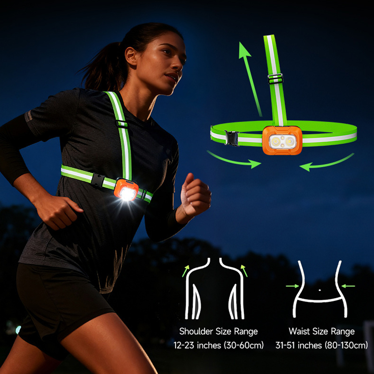 Running Light USB Rechargeable - Running Gear Night ulasan dan harga