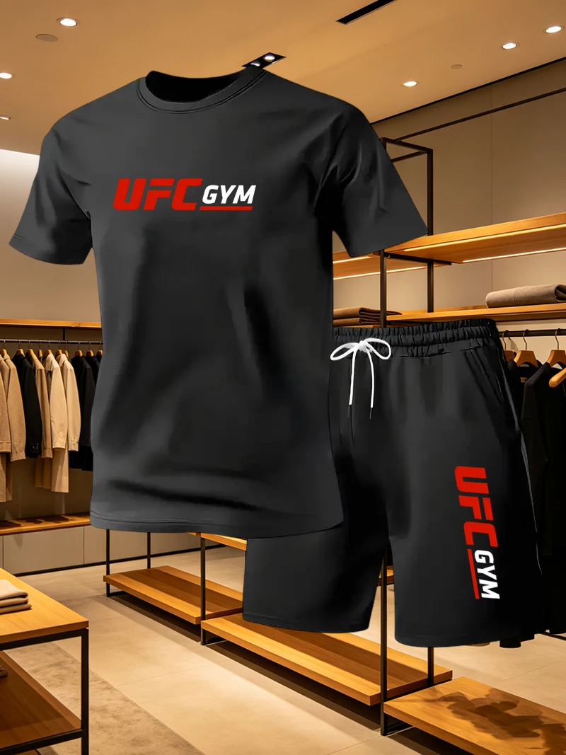 Men's Fashion T-shirt Shorts U - Running Gear For Men ulasan dan harga