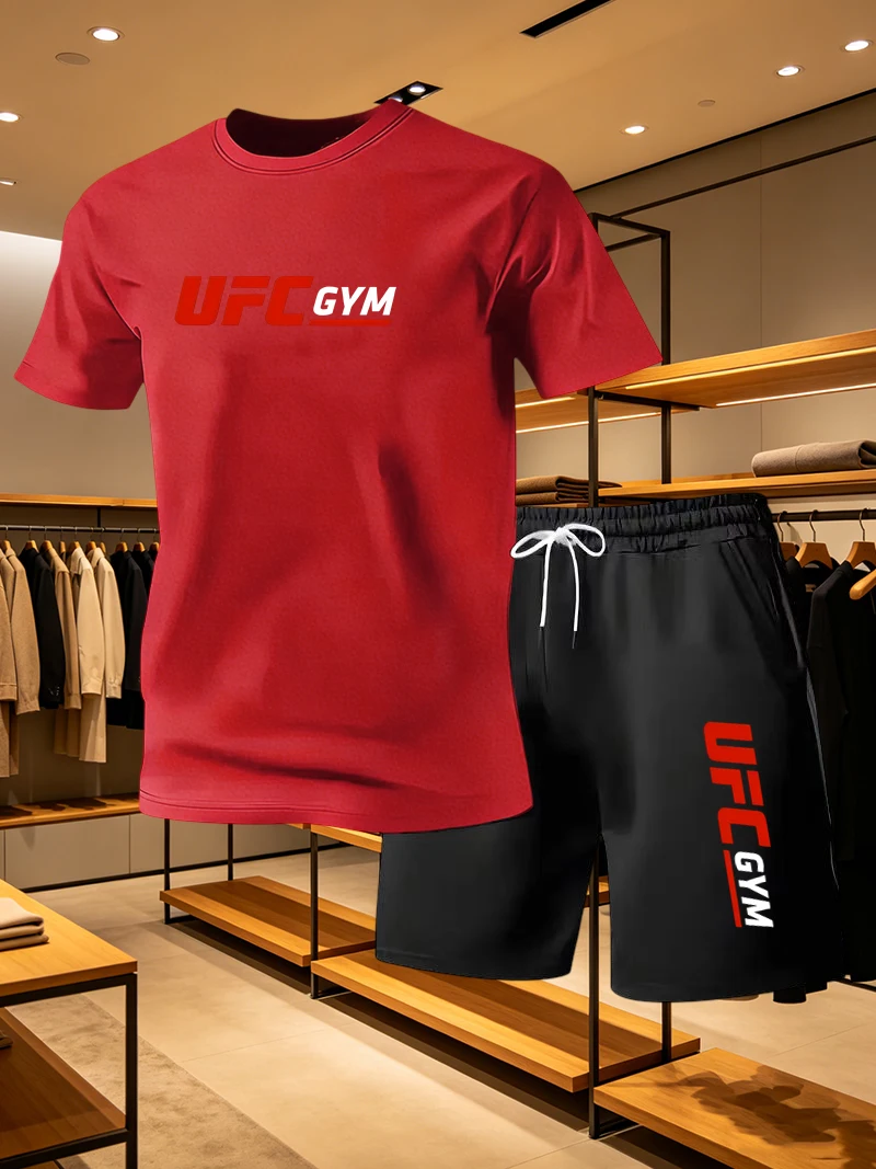 Men's Fashion T-shirt Shorts U - Running Gear For Men ulasan dan harga