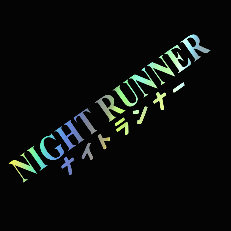 G004 20x4CM Car Sticker NIGHT  - Runners Gear ulasan dan harga