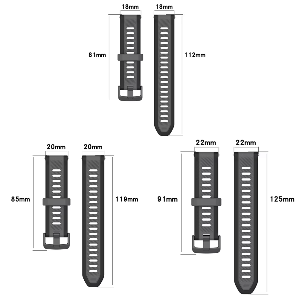 22mm 20mm 18mm Silicone Strap  - Runners Gear ulasan dan harga