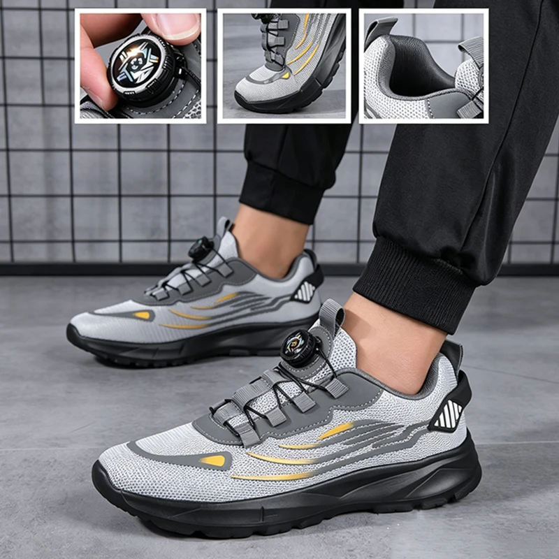 Breathable Mesh Men Shoes Tren - Running Gear For Men ulasan dan harga