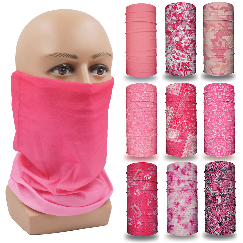 Pink Bandana Face Mask Hiking  - Running Gear Youtube ulasan dan harga