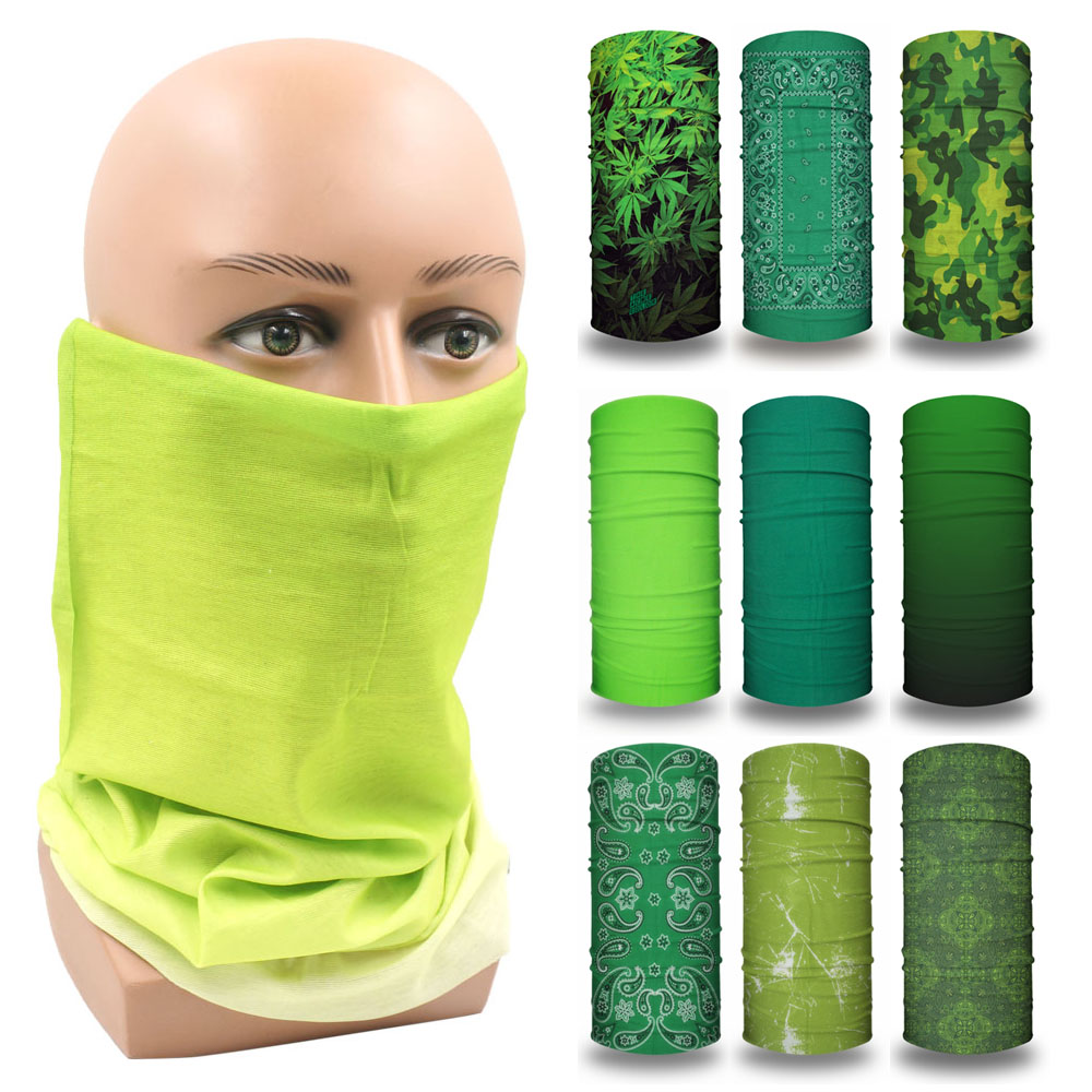 Green Face Bandanas Cover Hiki - Running Gear Youtube ulasan dan harga