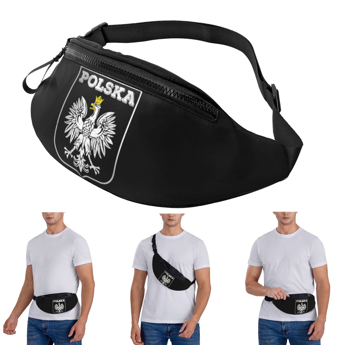 Crossbody Waist Bag Polska Log - Running Gear Bag For Men ulasan dan harga