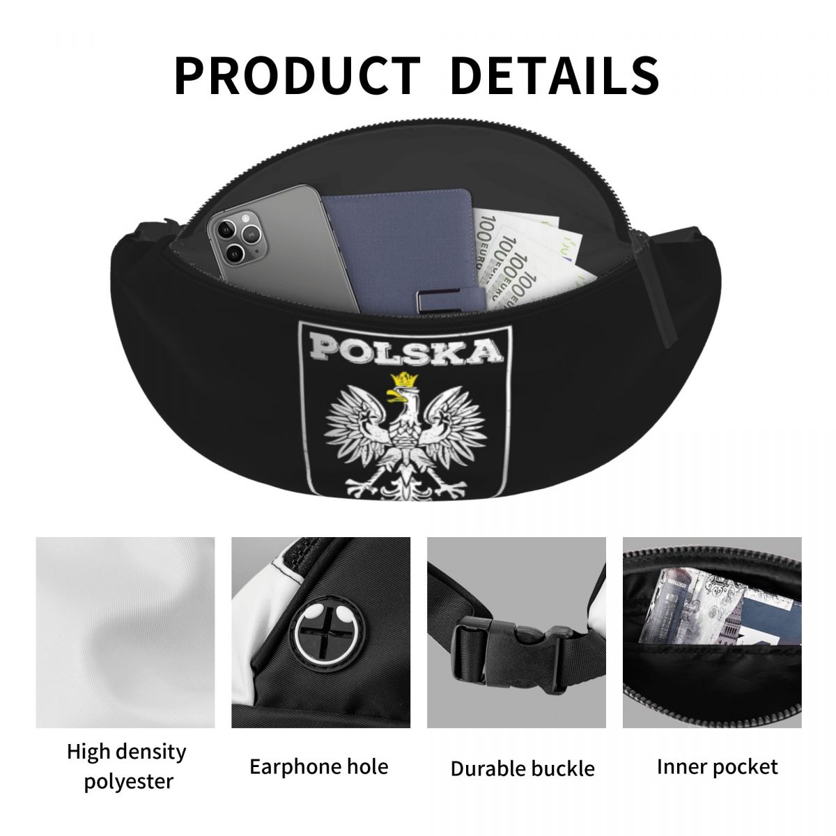 Crossbody Waist Bag Polska Log - Running Gear Bag For Men ulasan dan harga