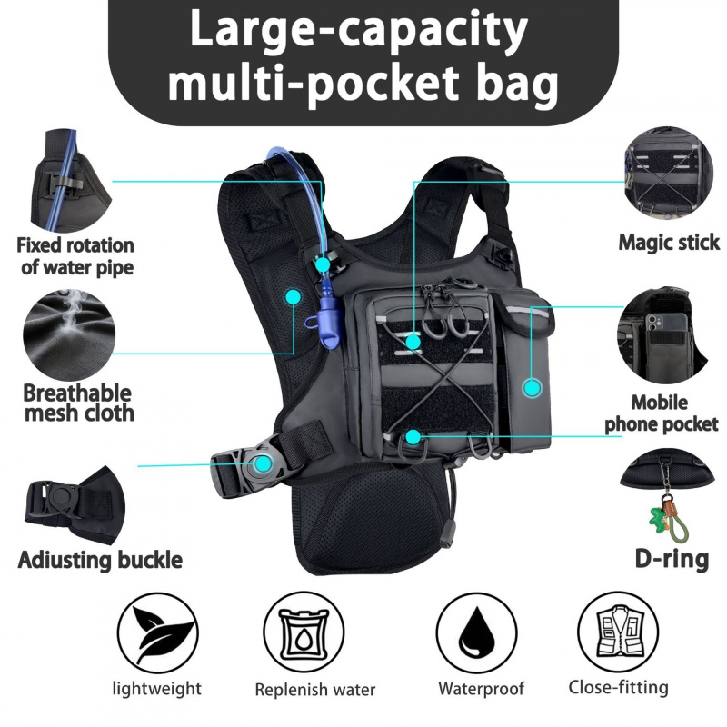 2026 New Tactical Vest Chest B - Running Gear Bag For Men ulasan dan harga