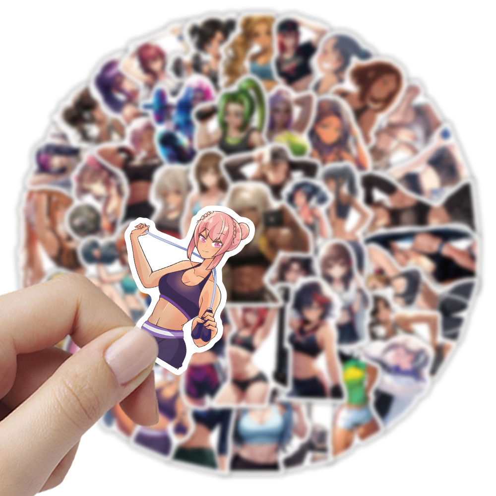 54PCS Sports Girl Stickers For - Blister Plaster Sport ulasan dan harga