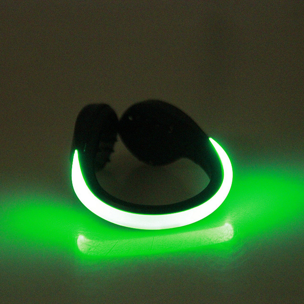 1Pcs LED Flash Shoe Clip Green - Running Gear Night ulasan dan harga
