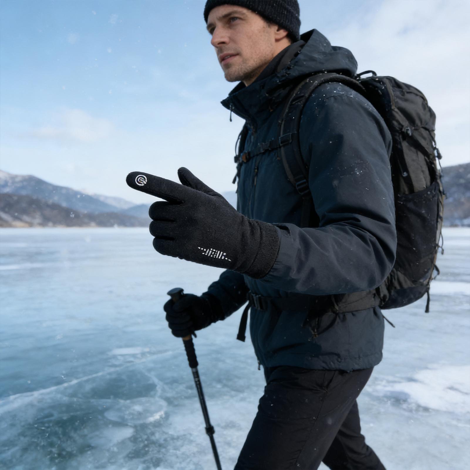 Warm Cycling Gloves Full Finge - Running Gear In Snow ulasan dan harga