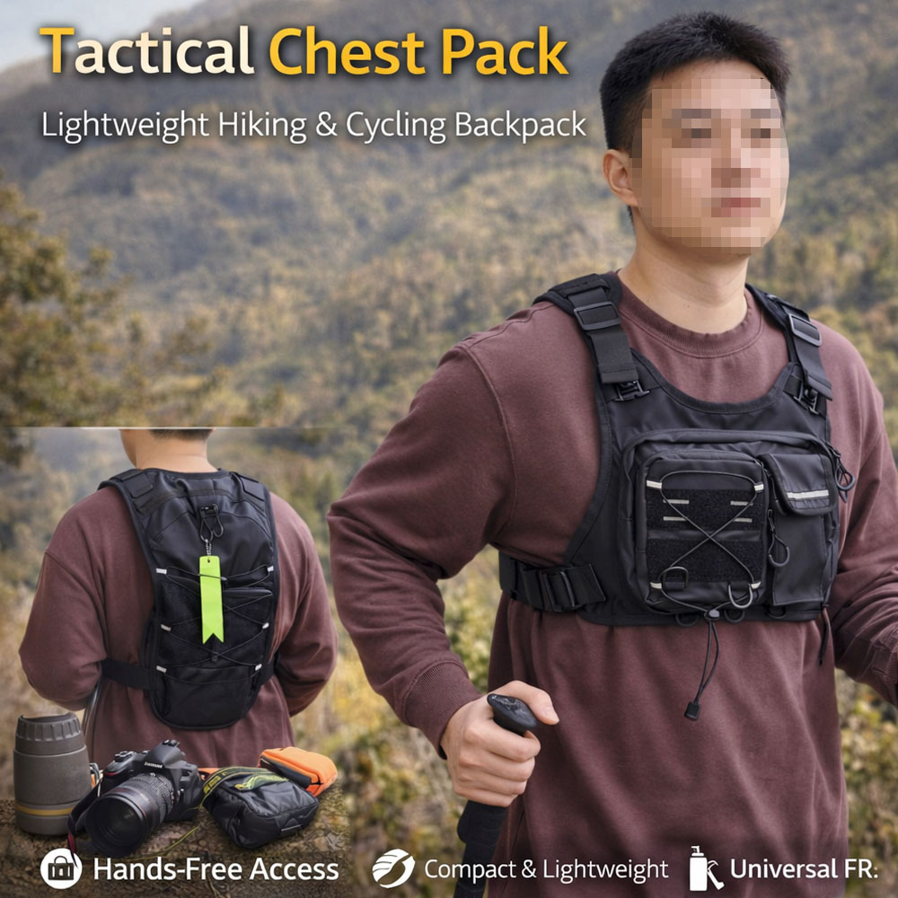Tactical Vest Chest Bag with 2 - Running Gear Bag For Men ulasan dan harga