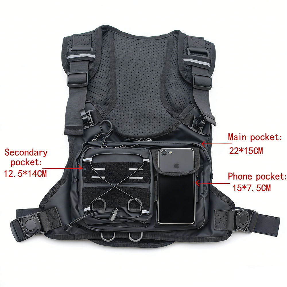 Tactical Vest Chest Bag with 2 - Running Gear Bag For Men ulasan dan harga