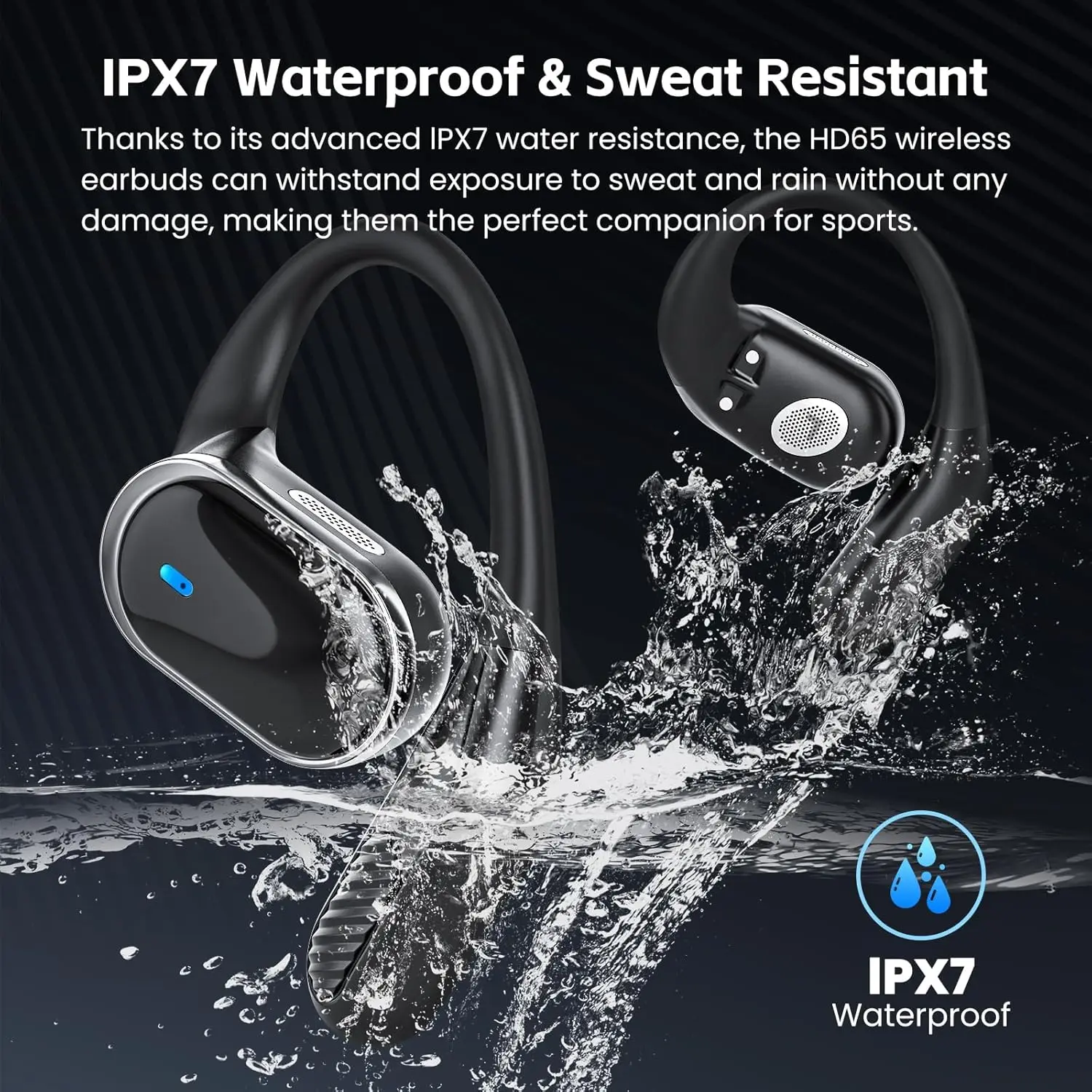 Bluetooth Earphones Wireless H - Earphone Sport Hook ulasan dan harga