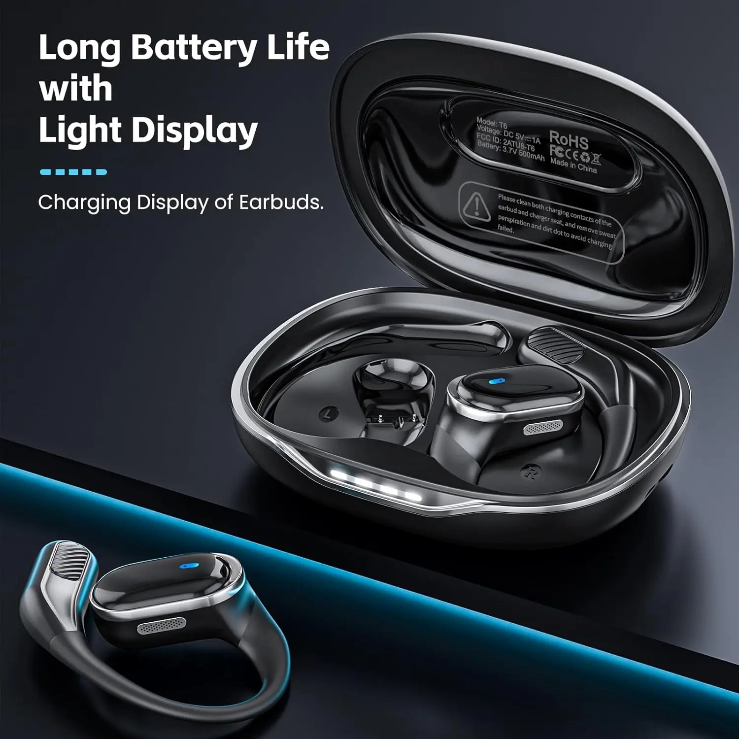Bluetooth Earphones Wireless H - Earphone Sport Hook ulasan dan harga